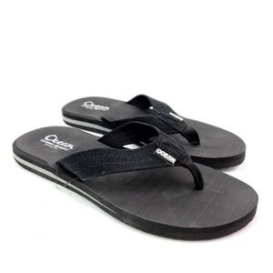 Ocean Resort Casino Atlantic City Mens Size 12 Black Comfort Flip Flop Sandals